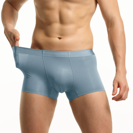 Men's Underwear, Men's Ice Silk Seamless Boxer Briefs, Breathable Summer Thin Sports Boxer Shorts, Sports Style