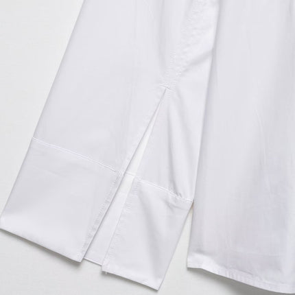 Cross-Border New Product 2025 European and American Style Women's Clothing Export Wholesale Zr Spot Embroidered Cotton Shirt