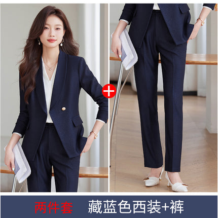 Suit suit Women's Autumn and Winter New Business Suit Jacket Medical Beauty Store Manager Broadcasting Workplace Interview Teacher's Tooling