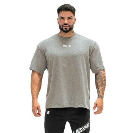 New Arrival Muscle Fitness Brothers Sports Short-sleeved Men's Summer Round Neck Loose Large Size Casual Running Training T-shirt