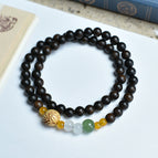 Shen guibao 6mm double circle yellow white green jade lotus model