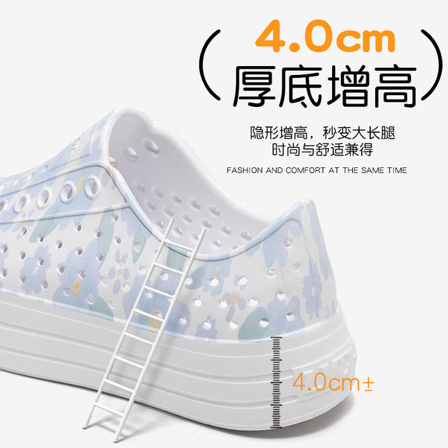 Hole shoes women's thick-soled summer small white shoes increased thick outer wear lightweight sandals breathable waterproof beach shoes wholesale