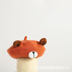 Cute bear beret-caramel / 3-48 months