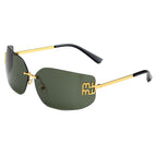 Gold frame green film