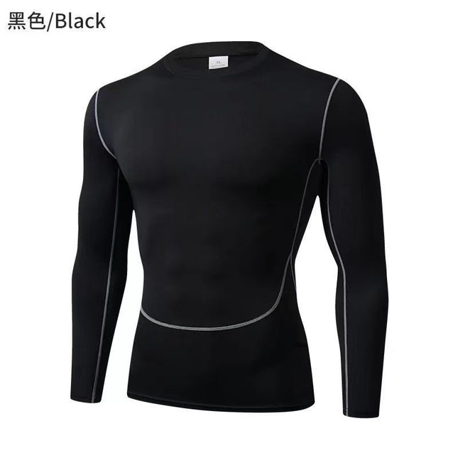 Fitness clothes long-sleeved men's basketball tights training clothes quick-drying breathable outdoor running football bottoming compression top