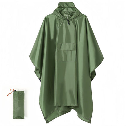 Foreign Trade Multifunctional Poncho Raincoat Unisex Poncho Outdoor Three-In-One Waterproof Raincoat Cycling Hiking Camping Style
