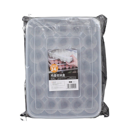 4195. Large-Capacity Egg Carton 24 Compartments 34 Compartments Kitchen Refrigerator Storage Box Crisper Egg Tray Egg Compartment