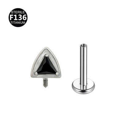 F136 Titanium Alloy Ear Bone Nail Cat Ear 0.9 Tooth Internal Thread Lip Nail Fashionable Versatile Cartilage Piercing Ear Bone Nail