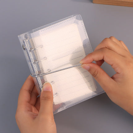 M5 Transparent Twill Binder Simple Hand Ledger Band PP Transparent Case Five Hole Removable Case in stock Wholesale