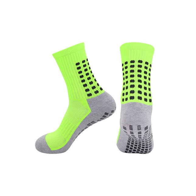 Mid-Tube Glue Anti-Slip Football Socks Polka Dot Decoration Adult and Children Sports Socks Towel Bottom Shock Absorption Wholesale