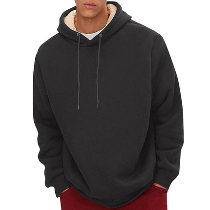 AliExpress cross-border autumn and winter new fleece-lined hooded sweater Amazon casual pullover hoodie foreign trade men's jacket