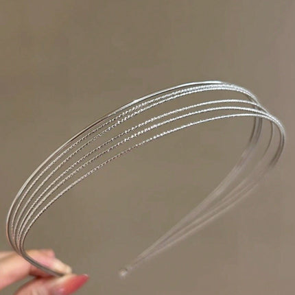 Bright Silk Golden Hair Hoop Four Seasons All-match Simple Thin Headband Out of Mori Series Factory Direct Supply Sweet Face Washing Hair Accessories