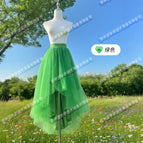 Green / Free size, front length 50cm, back length 100cm