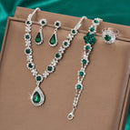 907660918 ring hole green four-piece set