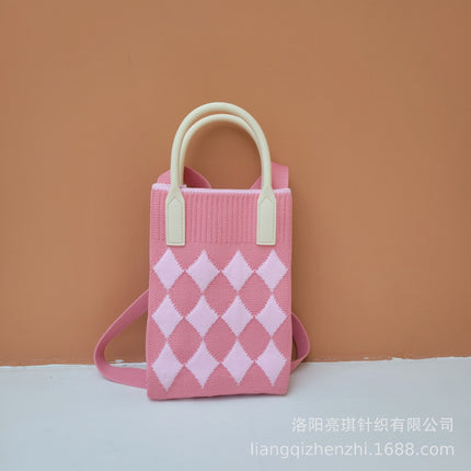 2025 New Mobile Phone Bag, Fashionable Handbag, Large Capacity Woven Portable Casual Work Clothing High-End Bag, Small Bag