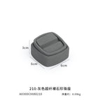 Grey microfiber bare stone pearl seat 6 × 6 × 3cm