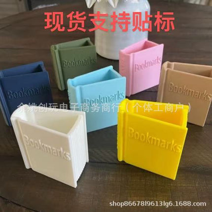 Cross-Border New Product Book Shaped Bookmark Holder 3D Printed Mini Bookshelf Bookmark Holder