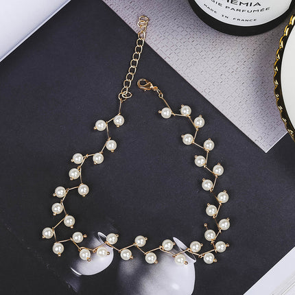 Sweet personality simple natural Joker imitation pearl necklace pearl necklace ladies necklace jewelry wholesale supply