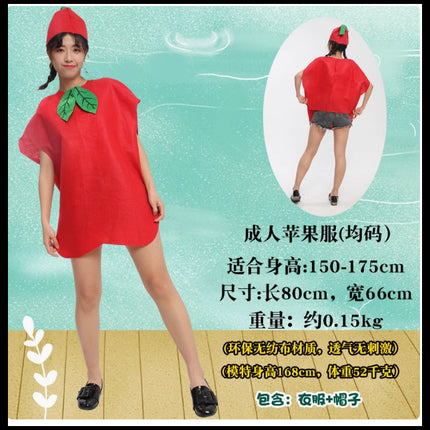 Adult Children's Day Performance Costume Non-woven Fruit and Vegetable Handmade Environmentally Friendly Show Clothes