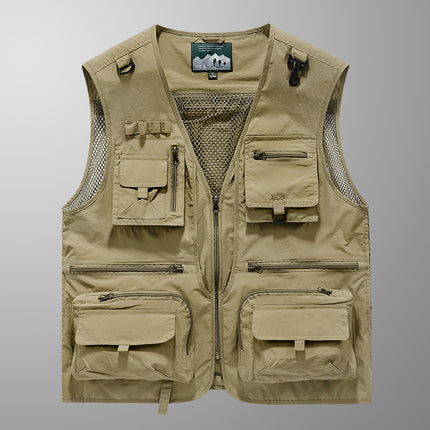Vest Custom Printing LOGO Outdoor Mountaineering Camping Function Luya Multifunctional Summer Tooling Photography Vest
