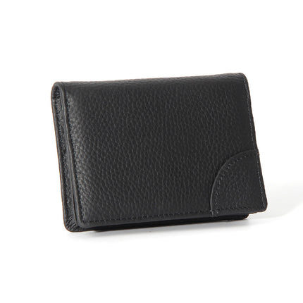 Foreign Trade Top Layer Cowhide Card Bag Coin Purse Lightweight Simple Japanese Style Large Capacity Business Card Bag Certificate Genuine Leather Card Case