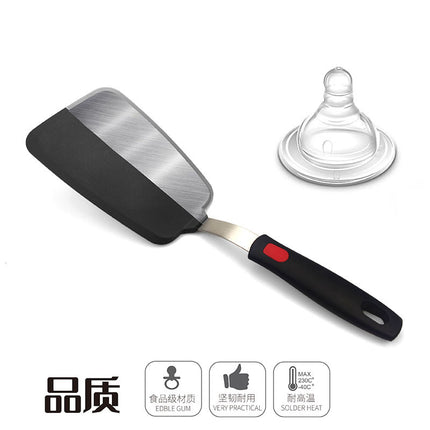 Cross-Border Silicone Cooking Utensils Non-Stick Pan Silicone Spatula Teppanyaki Cooking Spatula Pancake Tamagoyaki Spatula Leaking Spatula