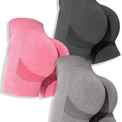 Mu Yao European and American Seamless Yoga Shorts for Women, Peach Butt Tight-Fitting Butt-Lifting Sports Shorts, Running Quick-Drying Fitness Pants