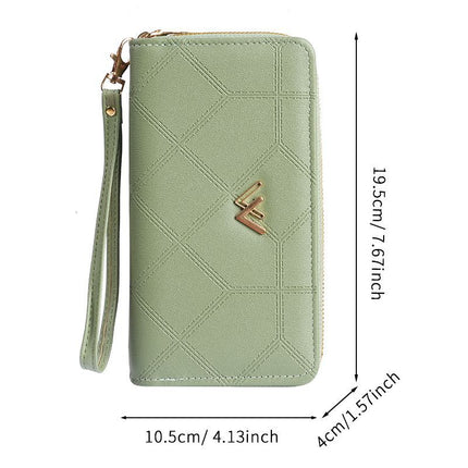 Cross-Border Labelable Clutch Bag Women's Long Fashion Simple Wallet Mobile Phone Bag Multi-Functional Large Capacity Card Holder Change
