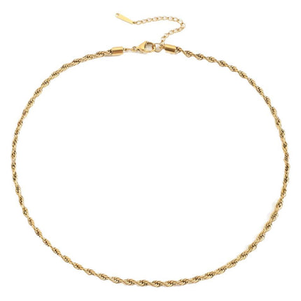 Titanium Steel Twist Chain Necklace DIY Accessories Versatile Non-Fading Jewelry Sweater Chain Neck Chain Stackable Ol Fashion Commuter Style