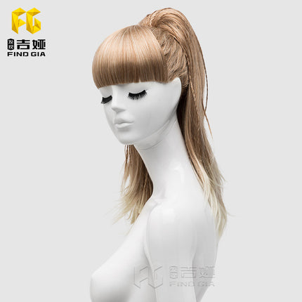 Find Giya wig props window model wearing wig display display black Brown high ponytail series