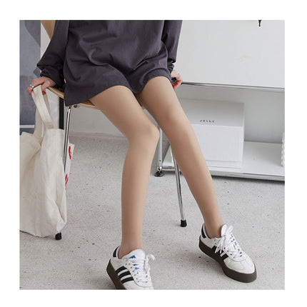 Water-Glossy Leg Socks, Bare-Leg Effect Magic Tool for Women, Autumn and Winter Fleece-Lined Thick Leggings, Natural and Realistic One-Piece Water-Glossy Leggings