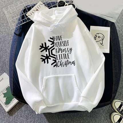 HAVE YOURSELE snowflake printed hooded hooded vests autumn and winter European and American men's and women's jackets foreign trade cross-border