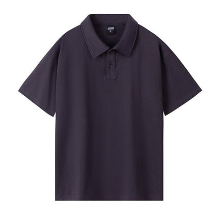 260 grams of heavy 32 double yarn cotton fashion lapel short sleeve POLO shirt men's and women's street trend can be customized
