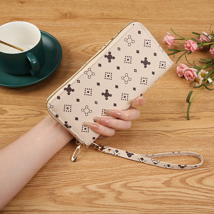 Cross-border New Women's Wallet Long Single-layer Zipper Coin Purse European and American Fashion Clutch Multi-function Mobile Phone Bag