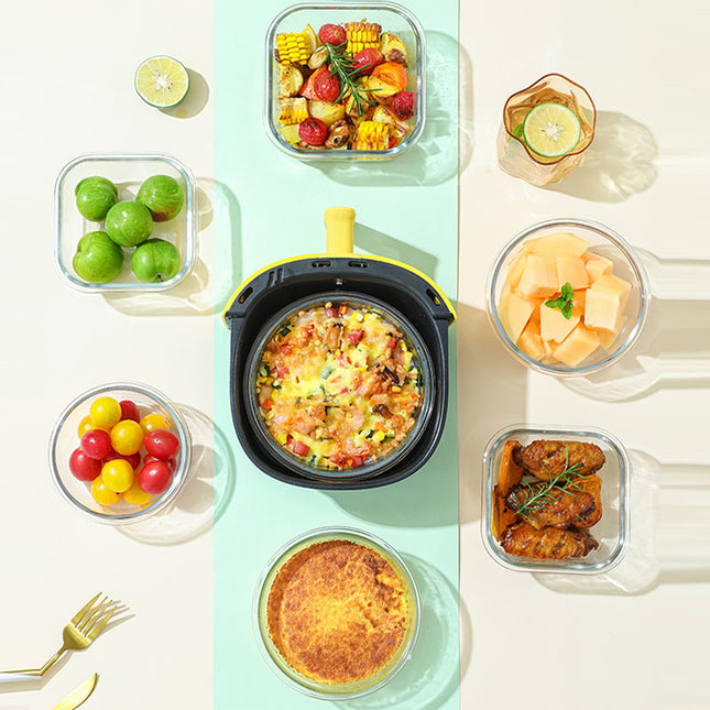 Baby food supplement box cooking microwave oven oven fryer refrigerator glass bowl mini lunch box sealed with lid storage