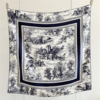 Navy blue jungle castle twill / 88cm