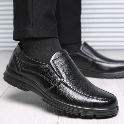 Factory direct first layer cowhide non-slip waterproof kitchen chef shoes spring casual leather shoes men's wear-resistant work shoes