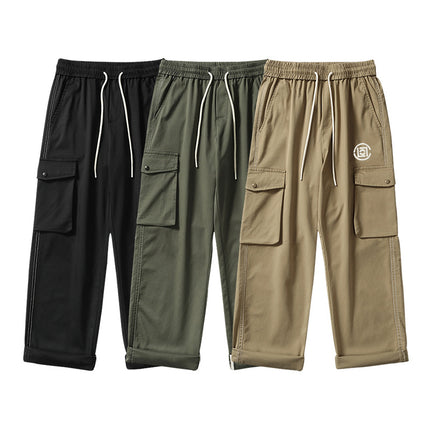 Trendy brand American retro men's high quality spring straight loose workwear 2024 New drape wide leg trousers