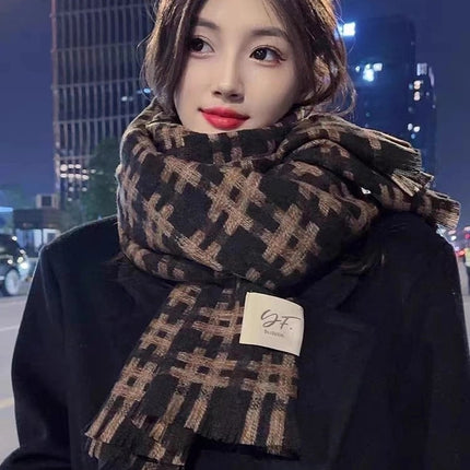 Factory Mixed Batch New Plaid Scarf Women's Winter Ins All-match Student Scarf Warm Cashmere Korean Style Scarf