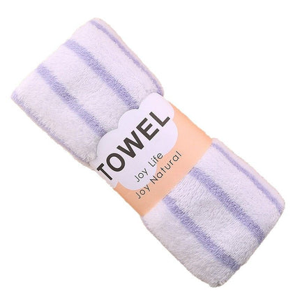 Striped Towel Manufacturer Wholesale Warp Knitted Coral Velvet 35*75cm Hand Towel Absorbent Adult Souvenir Gift