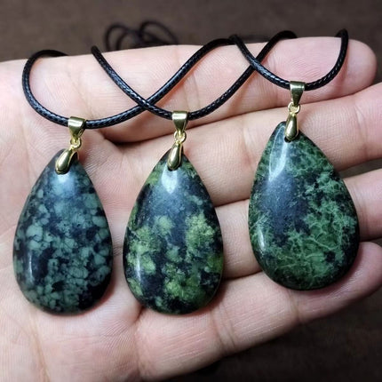Xizang Jade Medicine King Stone Snake Pattern Jade Peace Pendant Tianzhu Peace Pendant Olive Green Ink Jade Meteorite Pendant