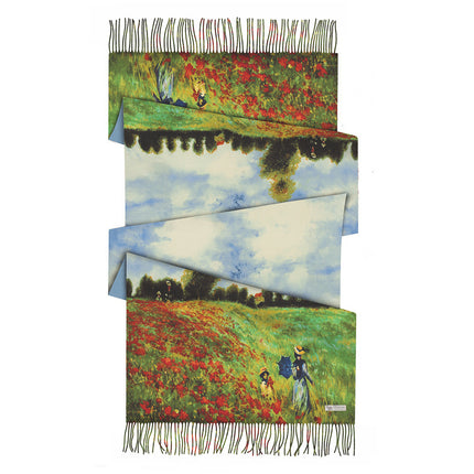 Winter Fashionable and Versatile Van Gogh Oil Painting Series Starry Sky Ladies Imitation Cashmere Long Scarf for Mother Shawl Warm Scarf