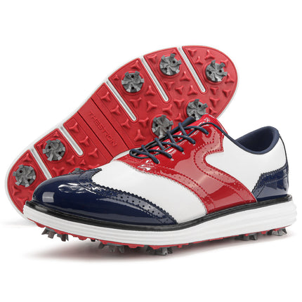 New Spiked and Non-Spiked Professional Bottom Golf Shoes, Leather Shoes, Outdoor Training Shoes, Wear-Resistant and Non-Slip Sports Shoes
