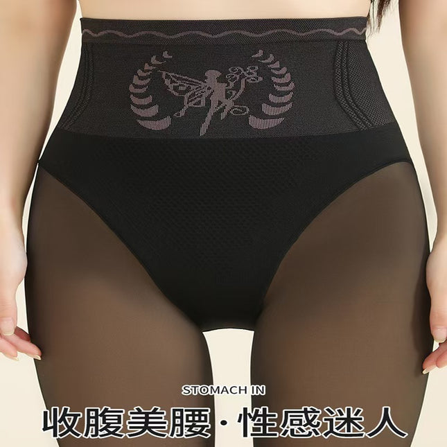 Autumn and Winter Leggings for Women with Velvet Water-Gloss Black Mercerized Leg Artifact Pantyhose Micro-Pressure Slimming Look One-Piece Pants Manufacturer Wholesale