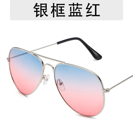 3025 fashion aviator goggles men and women personalized hip-hop all-match sunglasses 3026 colorful ocean sunglasses
