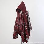 Cape with hat-burgundy