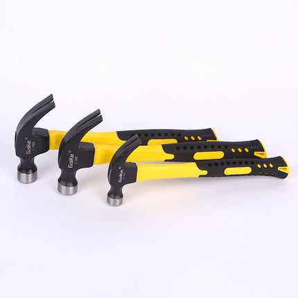 Plastic-Coated Handle Claw Hammer, Household Small Hammer, Industrial Nail Puller, Construction Tool, Carbon Steel Carpenter's Hammer, Non-Slip