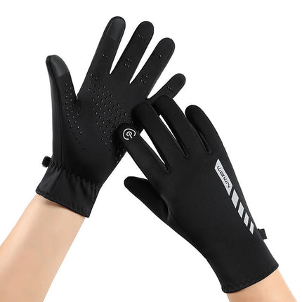Warm Gloves Outdoor Riding Windproof Cold-proof Waterproof Electric Car Anti-slip Touch Screen Autumn and Winter Women's Running Hand Guard