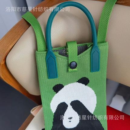 Girl's Heart-Shaped Knitted Crossbody Bag