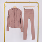 Twilight rose hooded embossed jacket and cropped pants set